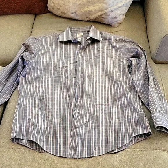 slim fit dress slacks Men's Slim Fit White Patterned Button Down Dress Shirt Size N5